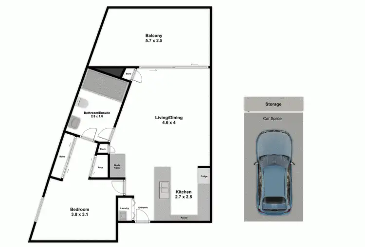 Floorplan of Homely apartment listing, 1208/66 High Street, Toowong QLD 4066