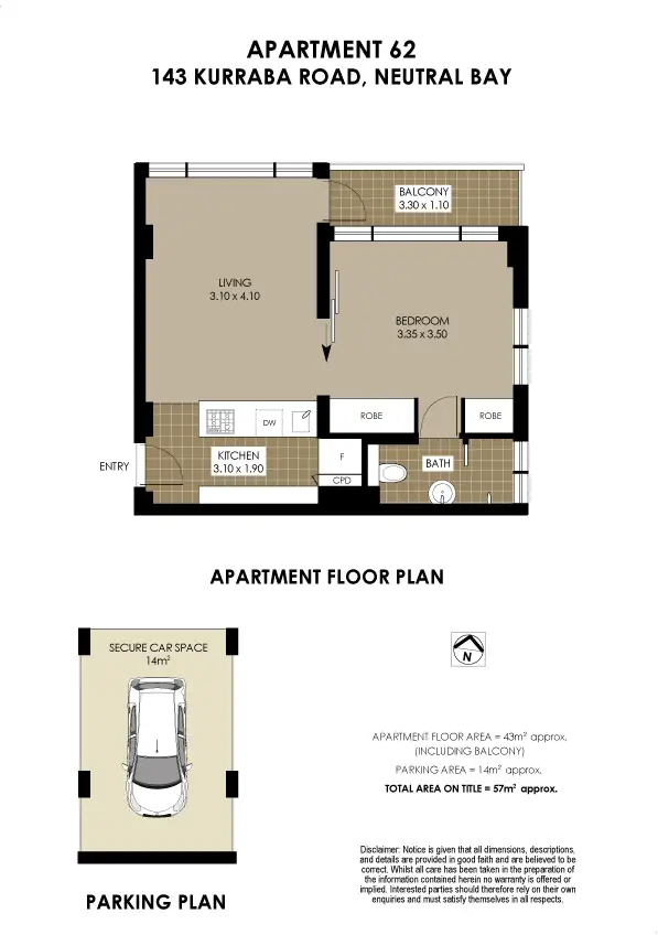 Floorplan of Homely apartment listing, 62/143 Kurraba Road, Neutral Bay NSW 2089