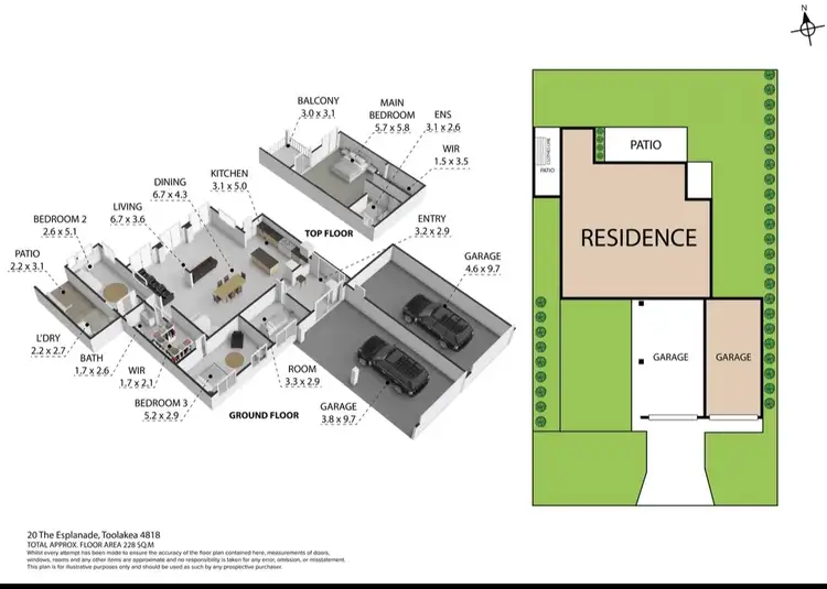 Floorplan of Homely house listing, 20 The Esplanade, Toolakea QLD 4818