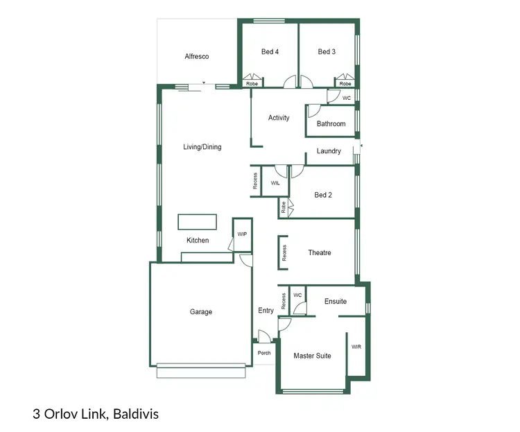 Floorplan of Homely house listing, 3 Orlov Link, Baldivis WA 6171