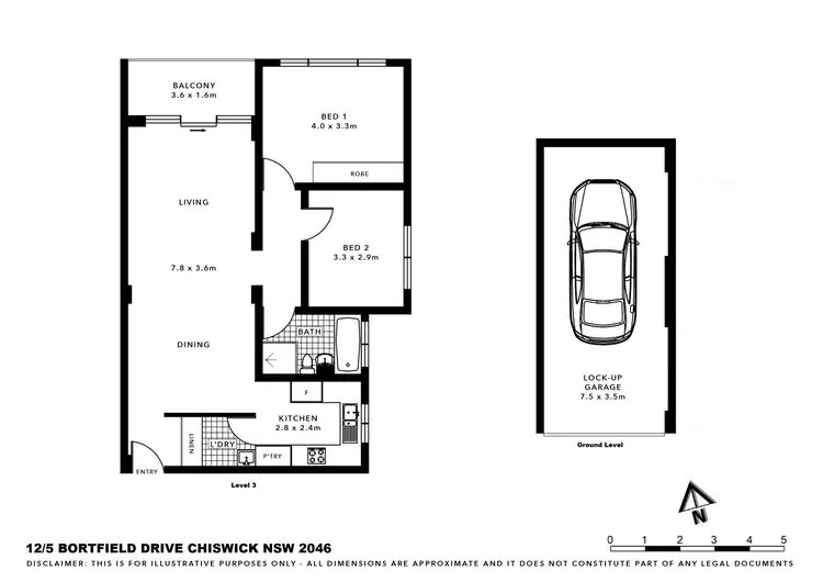 Floorplan of Homely unit listing, 12/5 Bortfield Drive, Chiswick NSW 2046