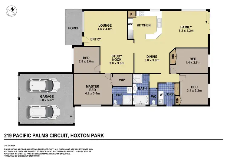 Floorplan of Homely house listing, 219 Pacific Palms Circuit, Hoxton Park NSW 2171