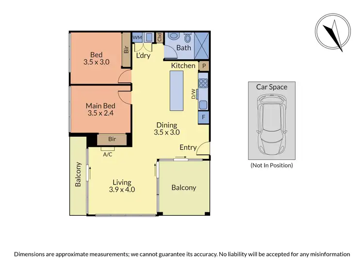 Floorplan of Homely apartment listing, 407/42C Nelson Street, Ringwood VIC 3134
