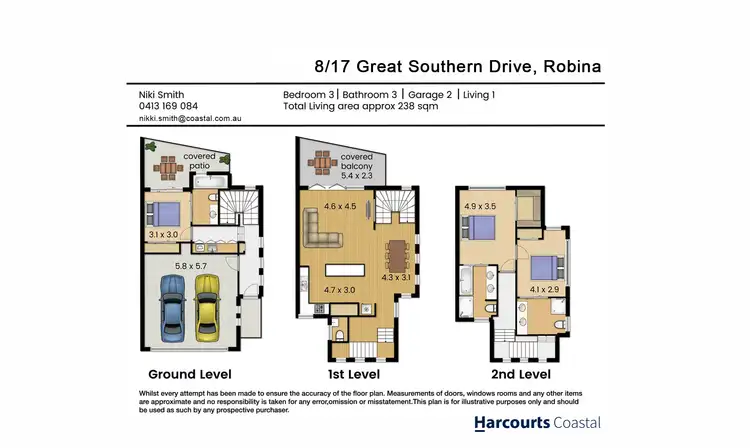 Floorplan of Homely townhouse listing, 8/17 Great Southern Drive, Robina QLD 4226