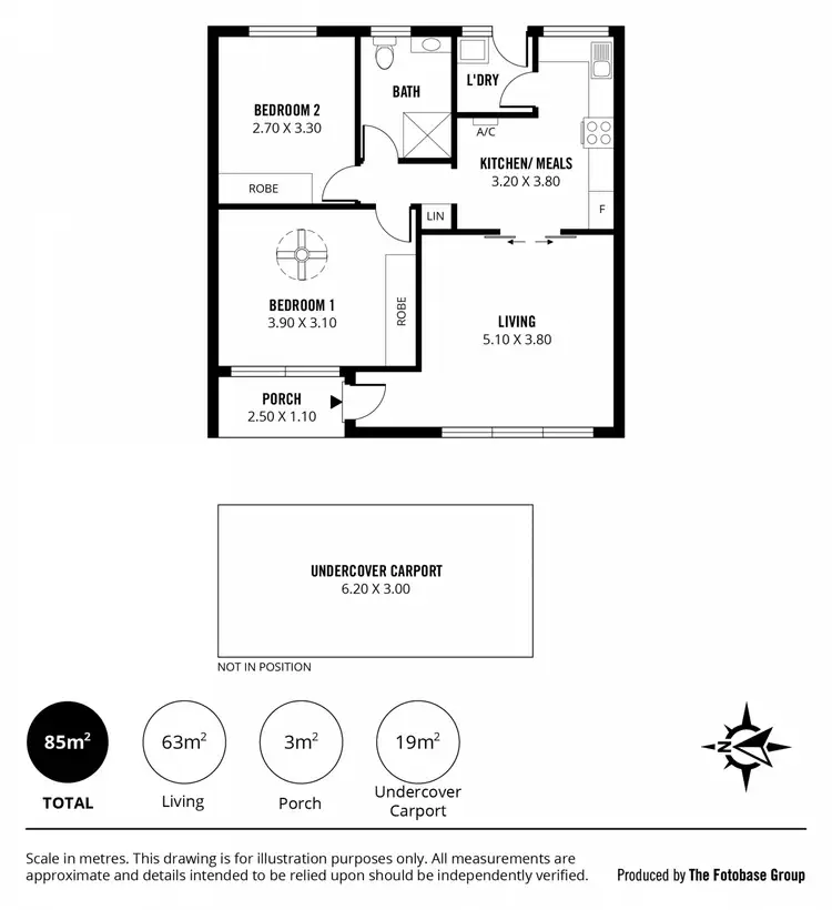 Floorplan of Homely unit listing, 2/45 Wattle Street, Fullarton SA 5063