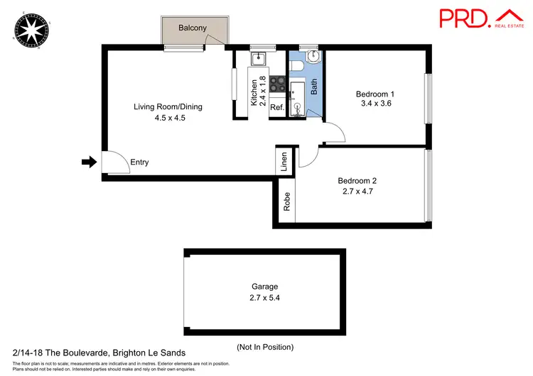 Floorplan of Homely unit listing, 2/14-18 The Boulevarde, Brighton-Le-Sands NSW 2216