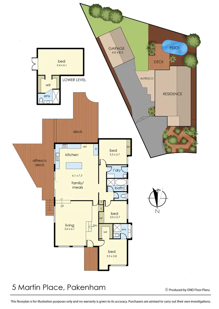 Floorplan of Homely house listing, 5 Martin Place, Pakenham VIC 3810