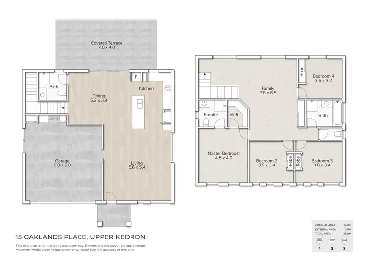 Floorplan of Homely house listing, 15 Oaklands Place, Upper Kedron QLD 4055