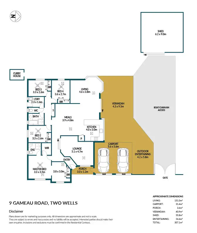 Floorplan of Homely house listing, 9 Gameau Road, Two Wells SA 5501