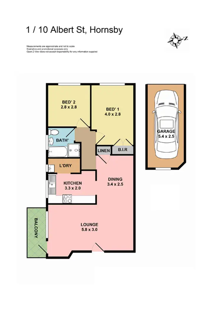 Floorplan of Homely apartment listing, 1/10 Albert Street, Hornsby NSW 2077
