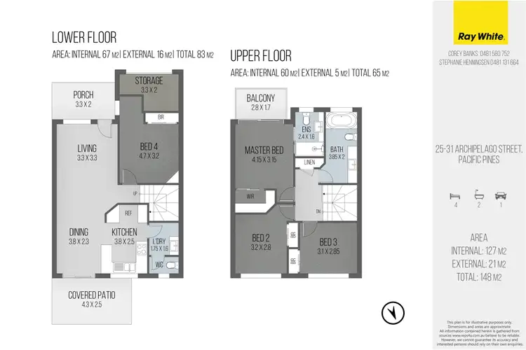 Floorplan of Homely townhouse listing, 25/31 Archipelago Street, Pacific Pines QLD 4211