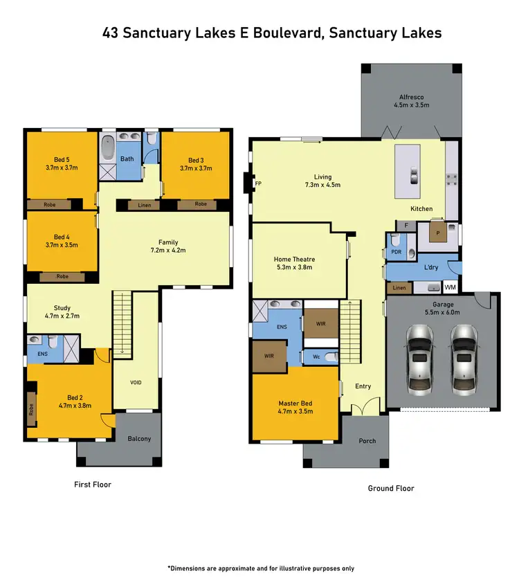 Floorplan of Homely house listing, 43 Sanctuary Lakes East Boulevard, Sanctuary Lakes VIC 3030