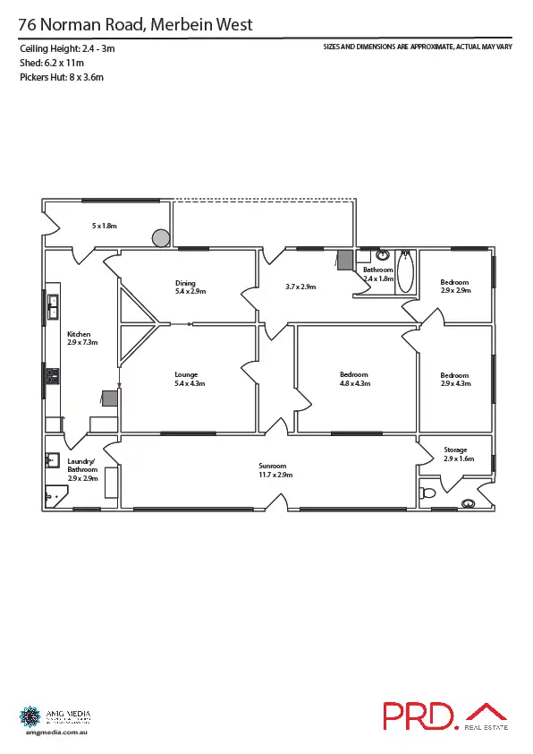 Floorplan of Homely house listing, 76 Norman Road, Merbein West VIC 3505