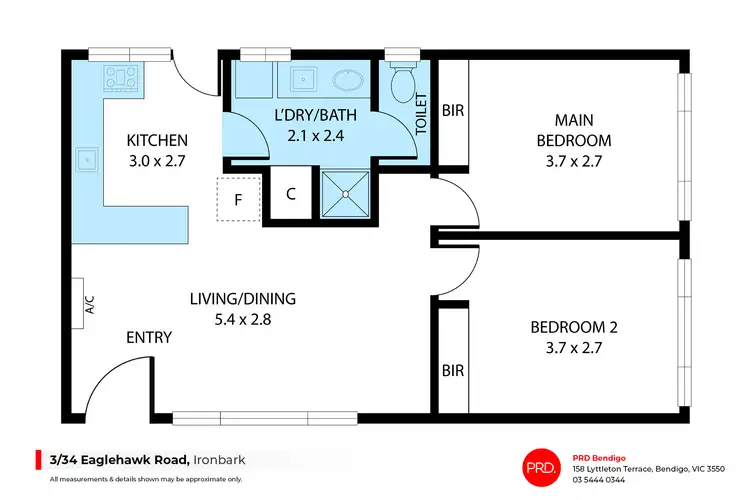 Floorplan of Homely unit listing, 3/34 Eaglehawk Road, Ironbark VIC 3550