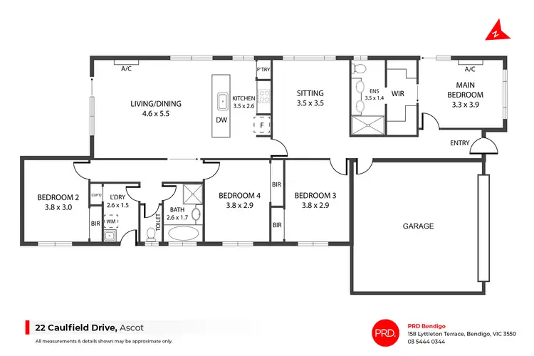 Floorplan of Homely house listing, 22 Caulfield Drive, Ascot VIC 3551