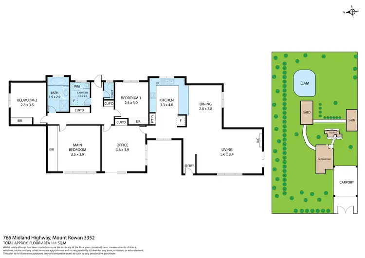 Floorplan of Homely house listing, 766 Midland Highway, Mount Rowan VIC 3352