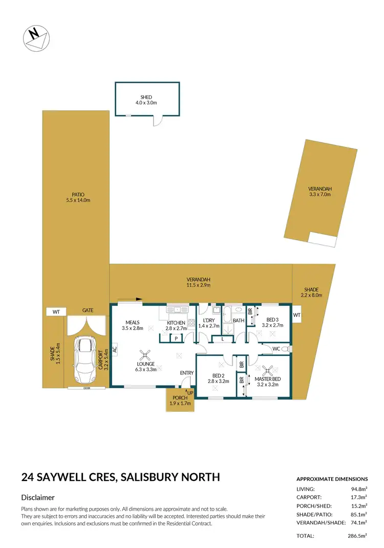 Floorplan of Homely house listing, 24 Saywell Crescent, Salisbury North SA 5108