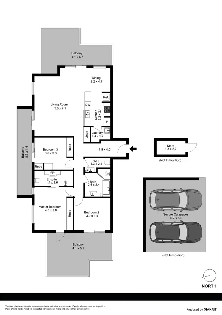 Floorplan of Homely apartment listing, 801/11-19 Waitara Avenue, Waitara NSW 2077
