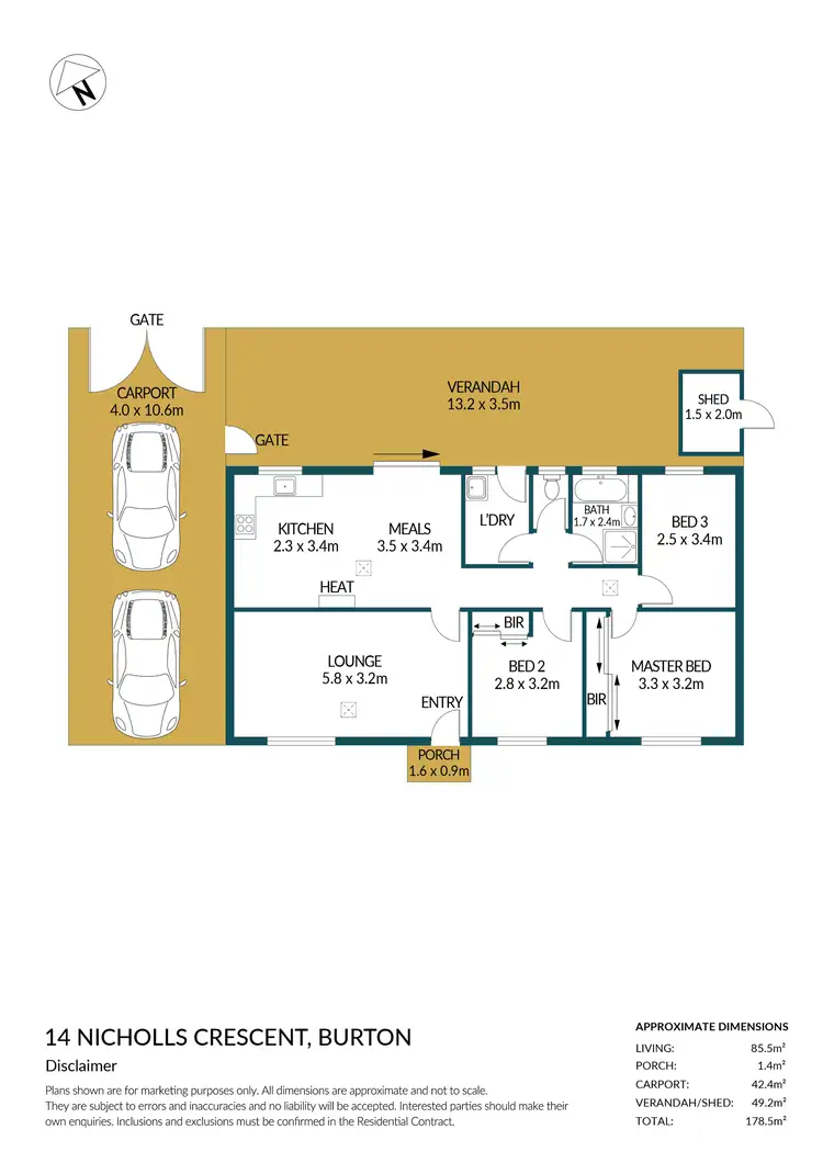 Floorplan of Homely house listing, 14 Nicholls Crescent, Burton SA 5110