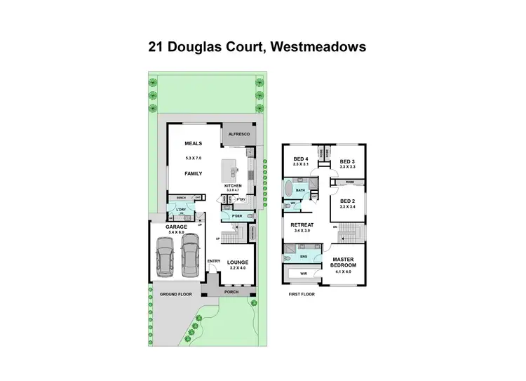 Floorplan of Homely house listing, 21 Douglas Court, Westmeadows VIC 3049