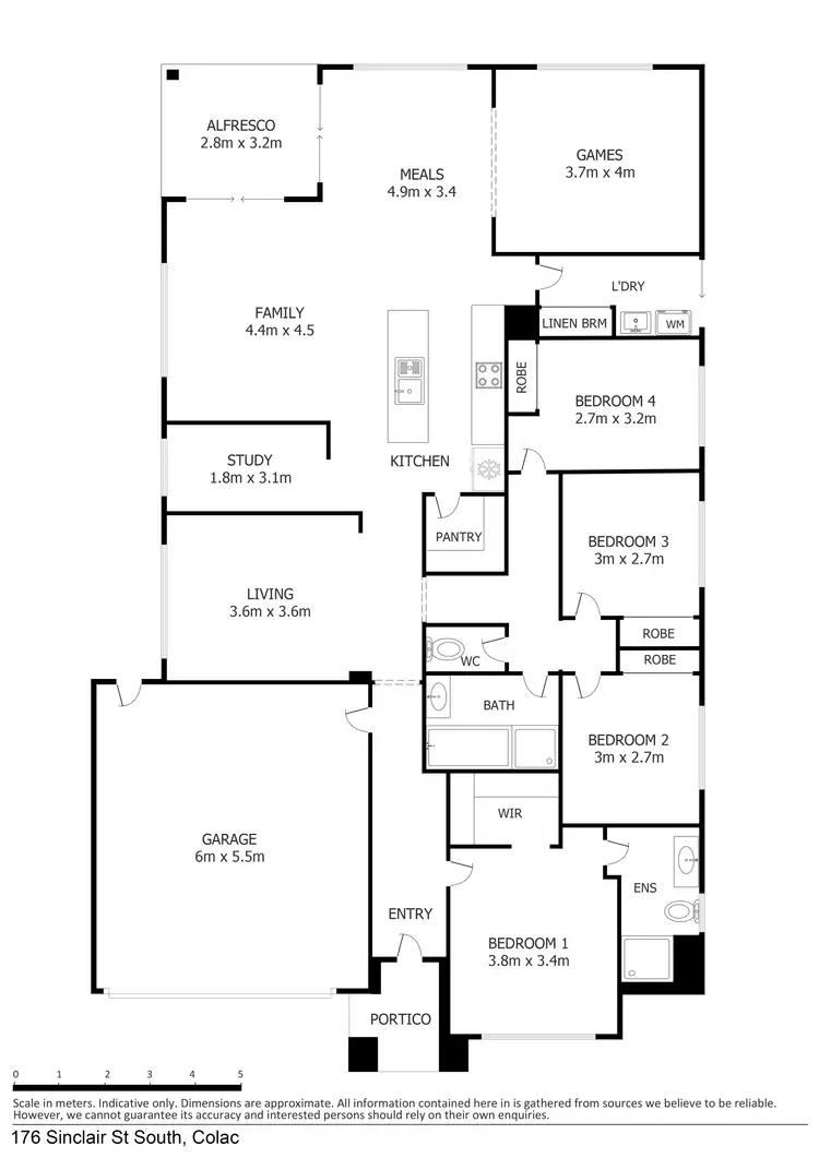 Floorplan of Homely house listing, 176 Sinclair Street South, Colac VIC 3250