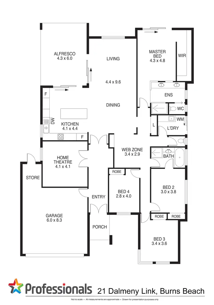 Floorplan of Homely house listing, 21 Dalmeny Link, Burns Beach WA 6028