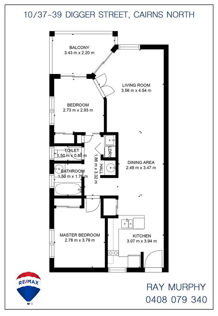 Floorplan of Homely unit listing, 10/37-39 Digger Street, Cairns North QLD 4870