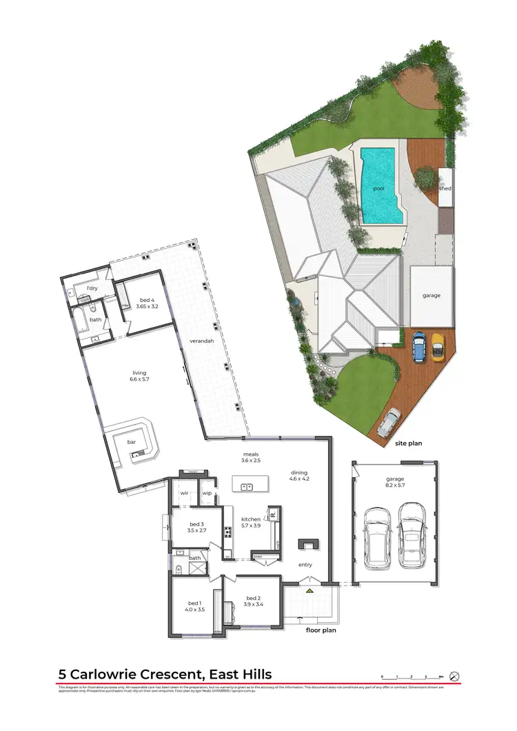 Floorplan of Homely house listing, 5 Carlowrie Crescent, East Hills NSW 2213