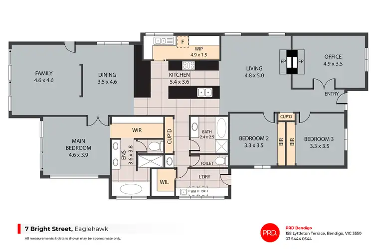 Floorplan of Homely house listing, 7 Bright Street, Eaglehawk VIC 3556