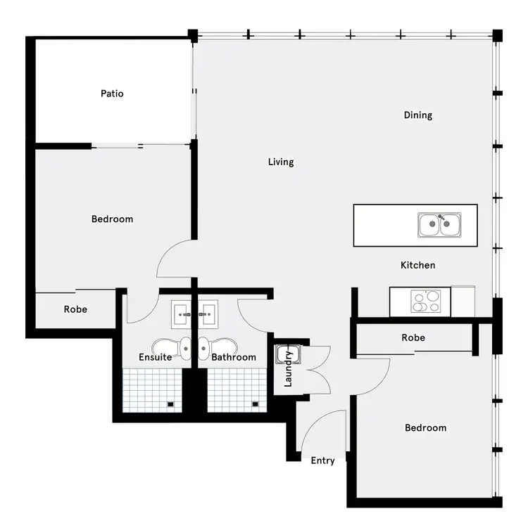 Floorplan of Homely apartment listing, 1601/4 Grazier Lane, Belconnen ACT 2617