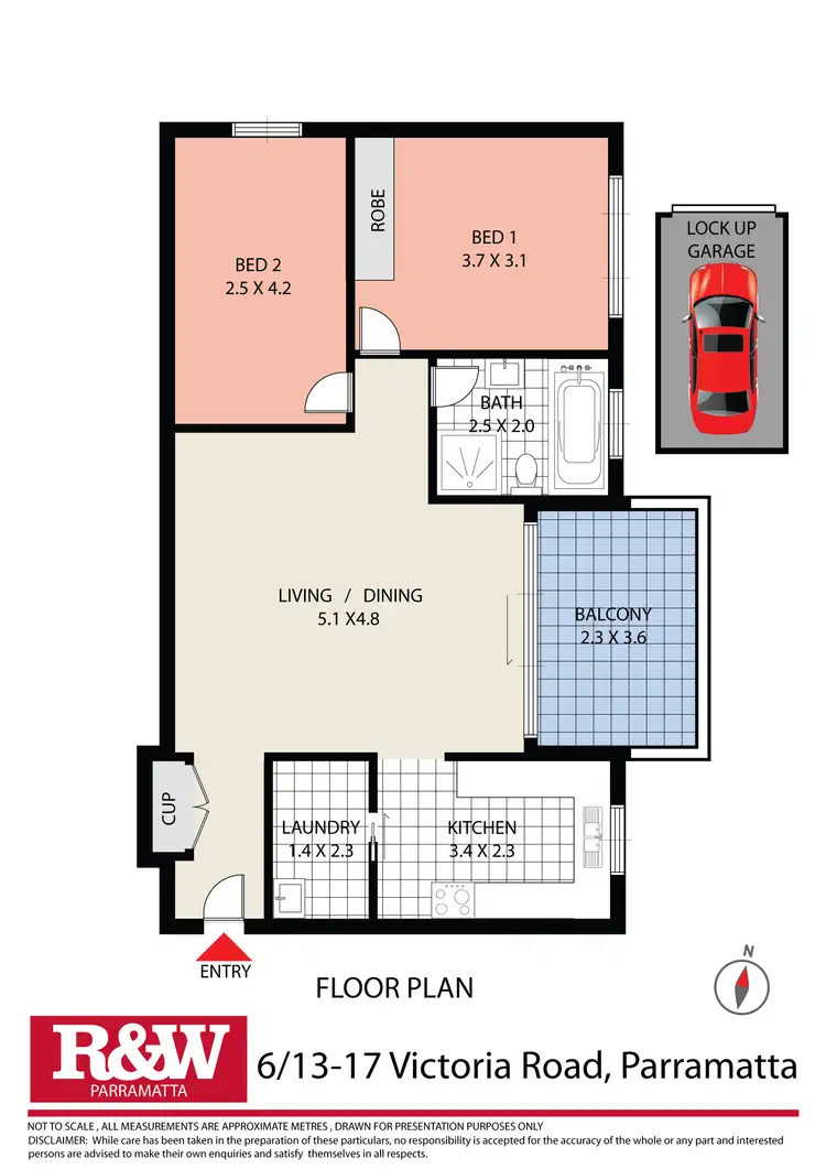 Floorplan of Homely unit listing, 6/13-17 Victoria Road, Parramatta NSW 2150