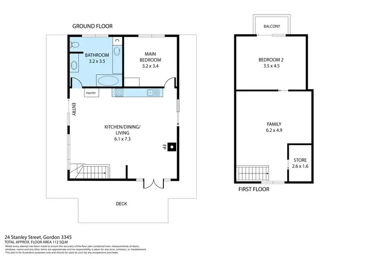 Floorplan of Homely house listing, 22 Stanley Street, Gordon VIC 3345
