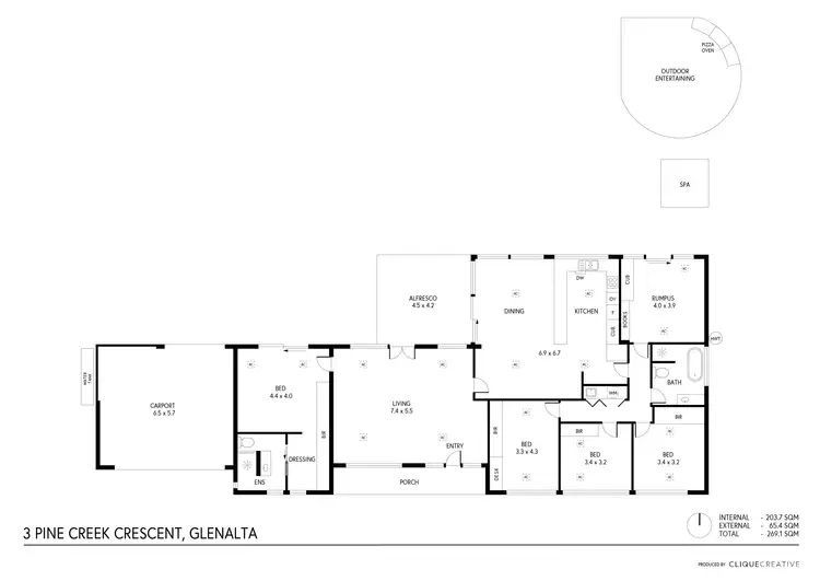 Floorplan of Homely house listing, 3 Pine Creek Crescent, Glenalta SA 5052