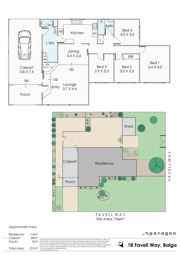 Floorplan of Homely house listing, 18 Favell Way, Balga WA 6061