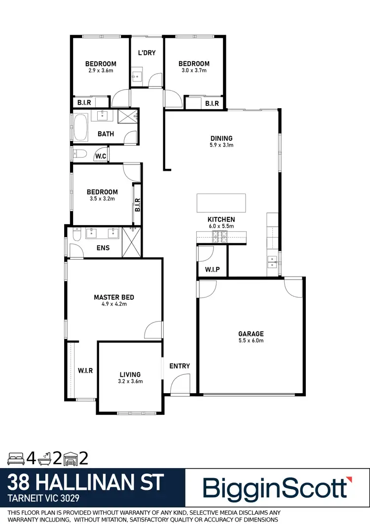 Floorplan of Homely house listing, 38 Hallinan Street, Tarneit VIC 3029