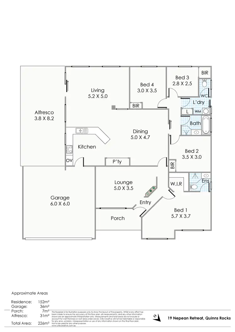 Floorplan of Homely house listing, 19 Nepean Retreat, Quinns Rocks WA 6030