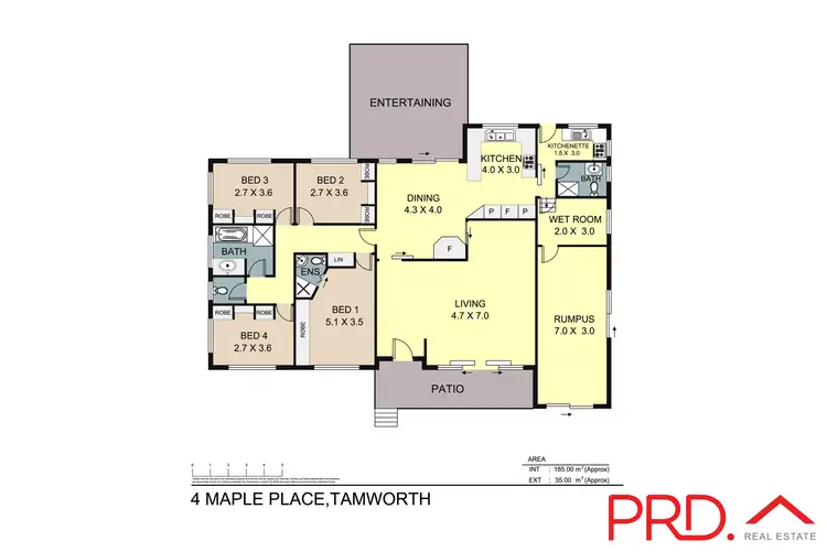 Floorplan of Homely house listing, 4 Maple Place, Tamworth NSW 2340