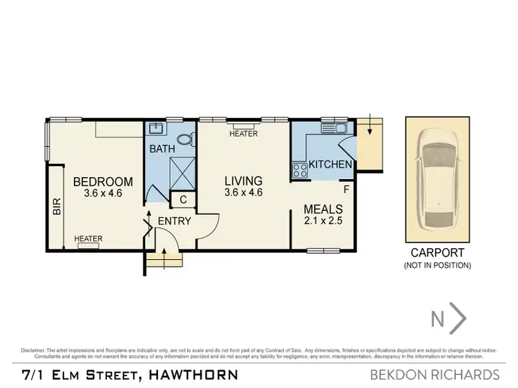 Floorplan of Homely apartment listing, 7/1 Elm Street, Hawthorn VIC 3122