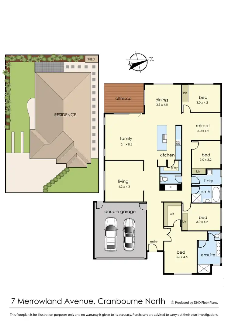 Floorplan of Homely house listing, 7 Merrowland Avenue, Cranbourne North VIC 3977