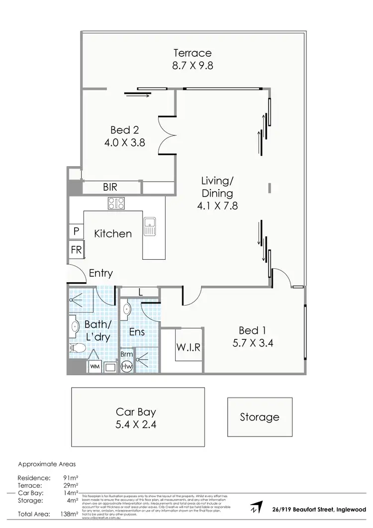 Floorplan of Homely apartment listing, 26/919 Beaufort Street, Inglewood WA 6052