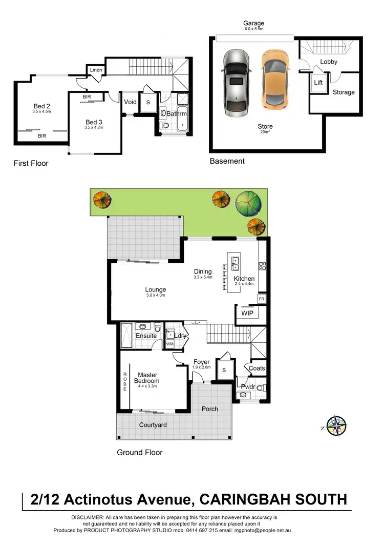Floorplan of Homely townhouse listing, 2/12 Actinotus Ave, Caringbah South NSW 2229