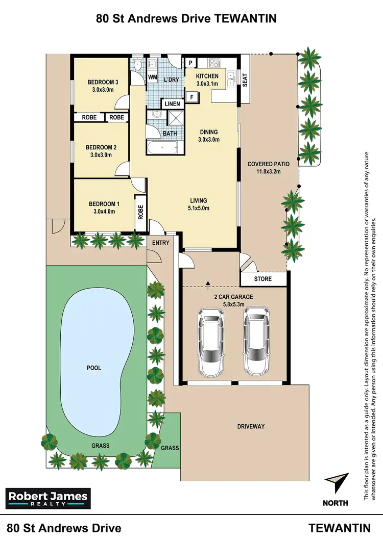 Floorplan of Homely house listing, 80 St Andrews Drive, Tewantin QLD 4565