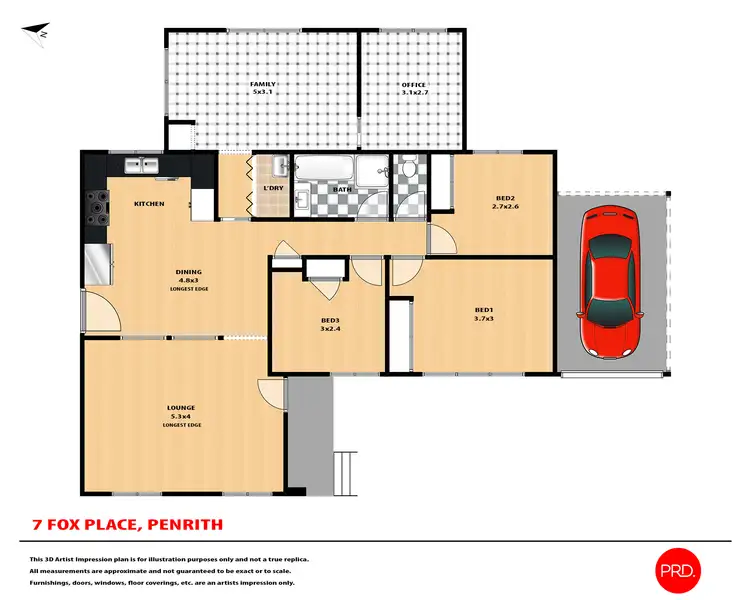 Floorplan of Homely house listing, 7 Fox Place, Penrith NSW 2750
