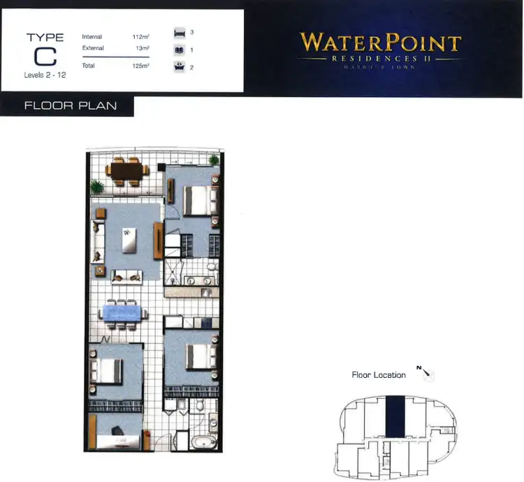 Floorplan of Homely apartment listing, 21203/5 Harbour Side Court, Biggera Waters QLD 4216