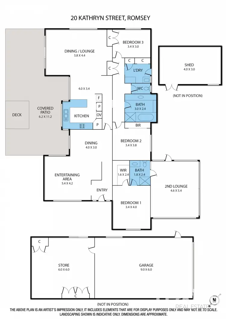 Floorplan of Homely house listing, 20 Kathryn Street, Romsey VIC 3434
