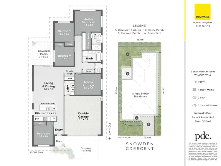 Floorplan of Homely house listing, 6 Snowden Crescent, Willow Vale QLD 4209