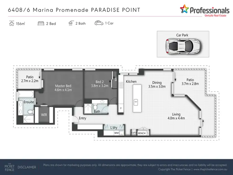 Floorplan of Homely apartment listing, 6408/6 Marina Promenade, Paradise Point QLD 4216