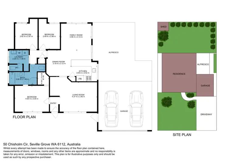 Floorplan of Homely house listing, 50 Chisholm Circle, Seville Grove WA 6112