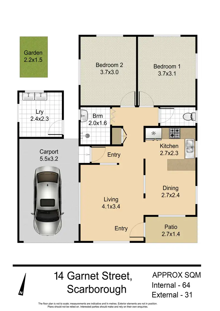 Floorplan of Homely house listing, 14 Garnet Street, Scarborough QLD 4020