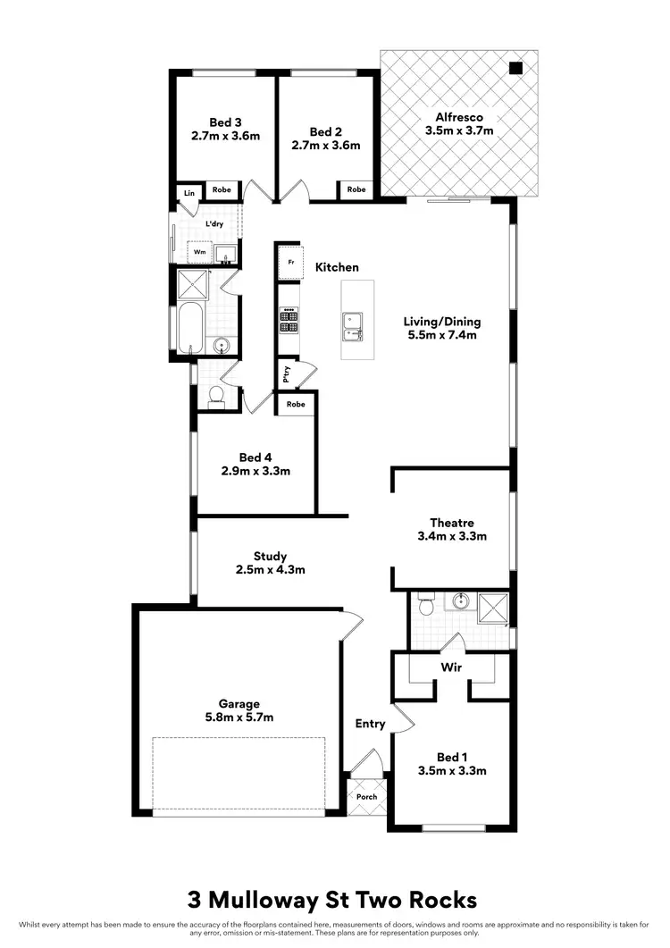 Floorplan of Homely house listing, 3 Mulloway Street, Two Rocks WA 6037